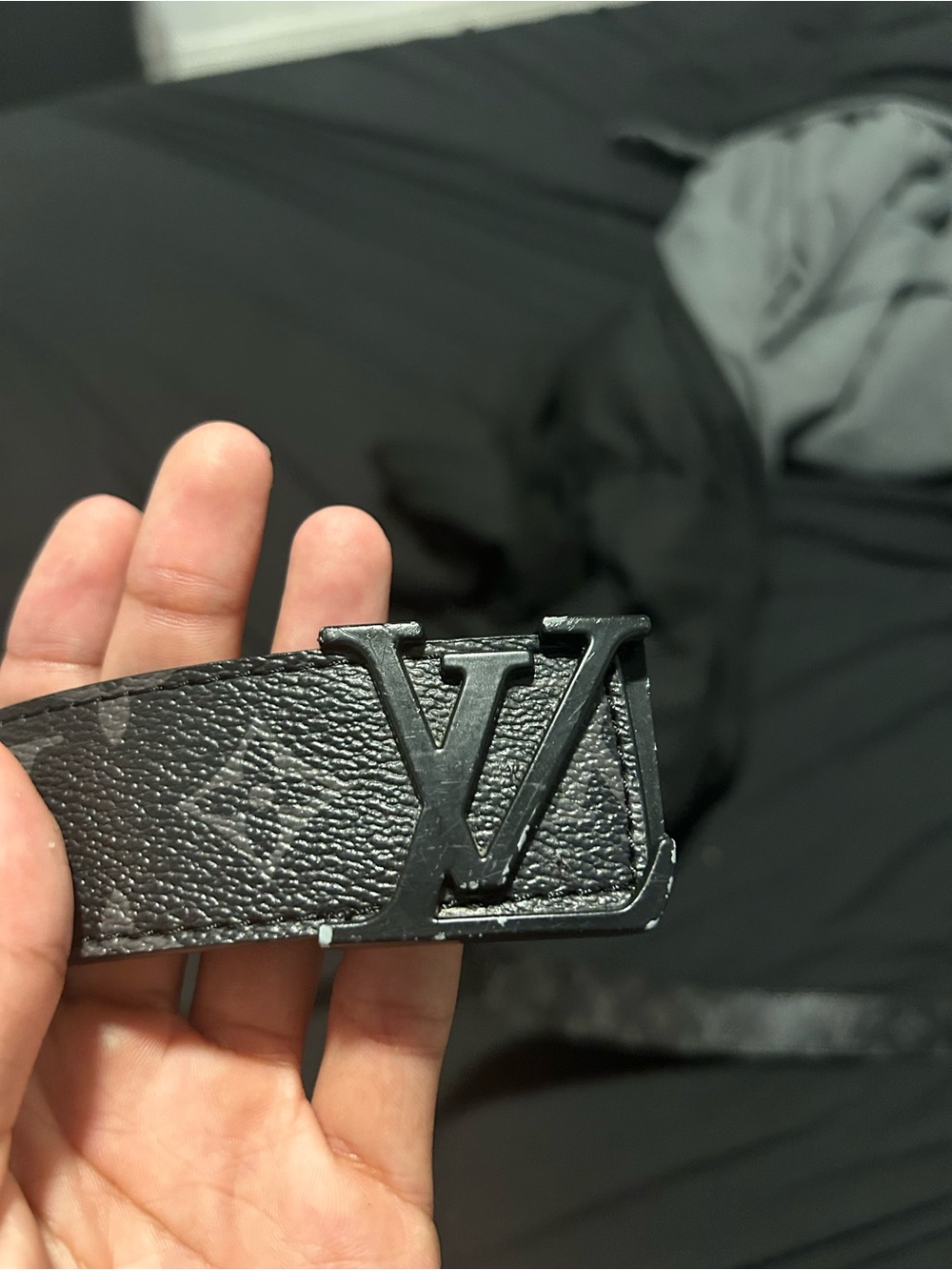 Black LV Men’s Belt Used